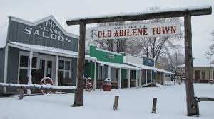 The pool would not retain water after it was filled due to three broken pipes underneath the concrete. Old Abilene Town After A Spring Snow Abilene Ks Usa Mapio Net