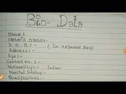 Bio data for job interview. Format Resume How To Write Biodata Correct Format Of Biodata Biodata For Job Interview Youtube