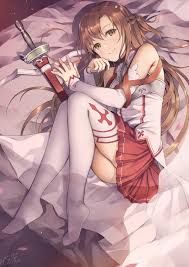 yoshino ryou sword art online asuna (sword art online) armor feet skirt  lift sword thighhighs | #627157 | yande.re