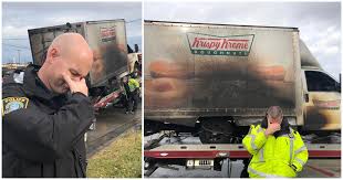 Police Break Down In Tears At Scene Of Krispy Kreme Doughnut Van Fire Metro News
