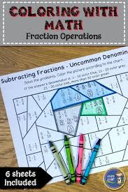 Fraction Operations Math Color Pages Distance Learning Math Math Lessons Learning Math Math Fractions