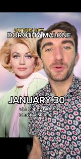 Happy #Birthday Dorothy Malone! #dorothymalone #fyp #actress #oldhollywood  #classicfilm #oscars #blonde #writtenonthewind #peytonplace #tv #soap  #dallas