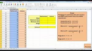 How to define general ledger account groups in excel. How To Calculate Data Range And Sample Variance In Excel 2010 Youtube