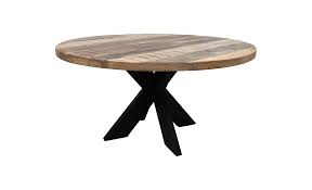 There is not a whole lot you can say about the round coffee table with iron that the name doesn't already say. Round Coffee Table Mangowood Iron Coffee Side Tables Henk Schram Meubelen