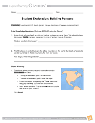 Name the parts of the supercontinent pangea. Building Pangaea