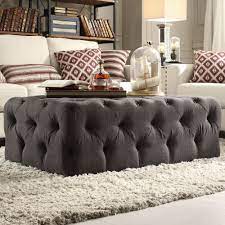 Maybe you would like to learn more about one of these? Signal Hills Traditional Knightsbridge Rectangular Tufted Cocktail Ottoman With Casters Dark Grey Linen Foam Ottoman Furniture Living Room Upholstery
