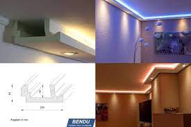 stuckleisten lichtprofil fur indirekte led beleuchtung von wand u decke stuckprofil aus hartschaum wdml 200a wandbeleuchtung beleuchtung deckenbeleuchtung