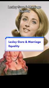 Welcome to the latest episode in my Lesley Gore Pride series 🌈 1960s pop  star Lesley Gore came out publicly at age 58. She was an advocate for  various LGBTQ issues, including marriage equality. Rest ...