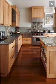 Horizontally Mounted Pulls Maple Kitchen Cabinets Eclectic Kitchen Wood Kitchen