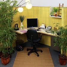 Adorable Office Decorating Ideas For Men With Some Complements Marvelous Bamboo Wall Panels Office Decorat Cubicle Decor Office Cubicle Design Relaxing Office