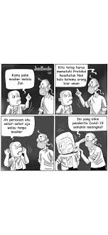 Gambar orang pake masker kartun. Jon Bodo Pake Masker