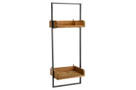 Étagère murale bois et metal. Etagere Industriel En Bois Et Metal L30 Double Dina Hellin