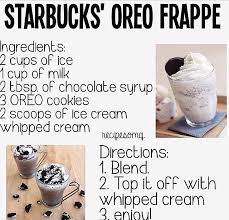 Frappuccino recipe without ice cream. Oreo Frappe Starbucks Drinks Recipes Starbucks Recipes Frappe Recipe