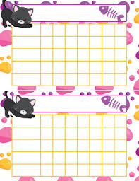 Cute Kittens Themed Reward Sticker Charts