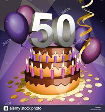 In speedy jeder shape, größe und stückzahl. 50 Geburtstag Kuchen Mit Zahlen Kerzen Und Luftballons Stockfotografie Alamy