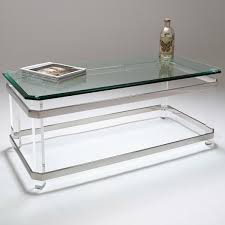 The most common glass top coffee table material is glass. Bude Glass Top Rectangular Coffee Table