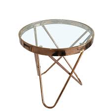 With a strong metal frame and distressed top, this round coffee table has a simple style that looks great in most settings. China Gold Side Table Luxury Round Metal Glass Top Coffee Table Modern Photos Pictures Made In China Com