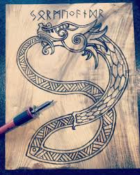 This trickster god was more than just a strange character. Latest Project Child Of Loki Enemy Of Thor Jormungandr Woodburning Pyrography Norsepagan Heathen Norsemytholo Norse Tattoo Nordic Tattoo Rune Tattoo