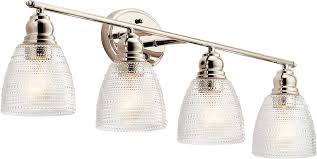 Kichler 45698pn Karmarie Contemporary Polished Nickel 4 Light Bathroom Vanity Lighting Kic 45698pn
