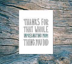 SALE Impregnating Mom father's Day Card Card & - Etsy