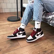 Nike Air Jordan 1 Mid Black Red White Sneakers Aj1 Basketball Shoes In 2020 Nike Fashion Shoes Nike Shoes Women Sneakers Fashion