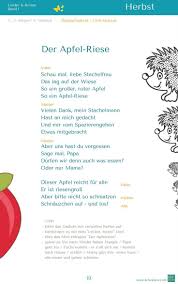 Der Apfelriese Gedicht Fur Den Herbst Aus Lieder Reime 1 Www Kita Diy Basteln Gedichte Fur Kinder Lieder Herbstgedichte Fur Kinder
