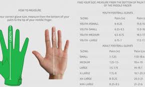 Youth Football Glove Size Chart Images Gloves And