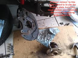 Replacement of a wheel hub assembly may require specialized tools that are best left operated by professional mechanics. Separating Rear Wheel Bearing Hub Assembly From Parking Brake Heat Shield Toyota Nation Forum