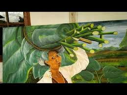 Talas (colocasia esculenta l) merupakan tumbuhan yang memiliki tangkai daun yang semu, berbentuk silindris dan memiliki umbi berwarna coklat muda, sedangkan pada bagian daun berbentuk. Proses Cara Melukis Terbesar Seorang Ibu Membawa Daun Talas By Wayan Se Youtube