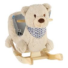 This rocking chair is perfectly sized and designed for little kids. Bieco 74002111 Plush Rocking Toy Bear Cream Children S Rocking Chair With Wooden Frame Seat And Backrest Rocking Babaloo