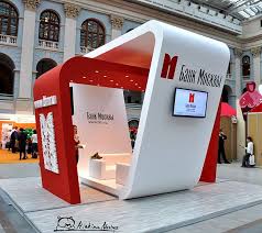 Booth For The Bank Of Moscow On Behance Trade Show Booth Design Exhibition Stand Design Exhibition Stall Design