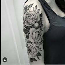 Black And Gray Rose Tattoo White Rose Tattoos Arm Sleeve Tattoos For Women Girls With Sleeve Tattoos