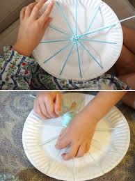 In the area i live we have some vacant fields nearby and they are loaded with wild sunflowers right now. Paper Plate Weaving Make A Doll Hammock Tinkerlab