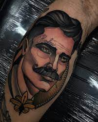 This accurate design shows off the spirit and beauty of natives and ethnic designs. Man Neotraditional Tattoo Neo Traditional Tattoo Tattoos Time Tattoos