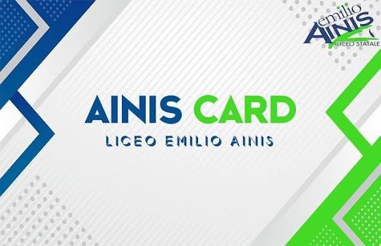 Studenti e studentesse, siamo lieti di annunciarvi le grafiche della  nuovissima Ainis Card, la cui funzione è offrire una scontistica sui negozi  e locali convenzionati, in modo tale da privilegiare gl