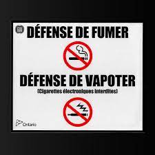Don't vape indoors, unless you have permission. Order Smoke Free Ontario Act Signs Eohu Public Health