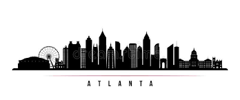 Atlanta Skyline Art Black And White Atlanta City Skyline Horizontal Banner Black And White Silhouette Of Atlanta Ci Sponsored Horizon Atlanta City Atlanta Skyline Silhouette Atlanta Skyline