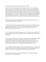 Bahkan, jumlah korban hilang kini telah. Contoh Teks Berita Singkat Tentang Pendidikan Berbagai Teks Penting