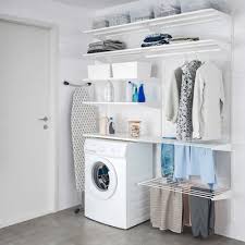 Boaxel 2 Sections Blanc Metal Ikea En 2020 Linge Dans La Salle De Bain Rangement Ouvert Ikea