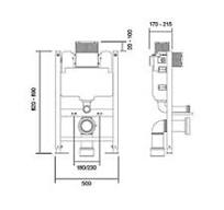 Support Frame and Cistern for Wall-Hung Toilet 812mm ...