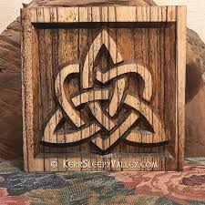 Carved Celtic Knot Trinity Heart Knot Celtic Decor Celtic Knot Irish Decor