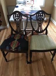 Oak dining table 6 faux leather chairs with wooden legs. Pendleton Seat Cushions Woolen Mill Store