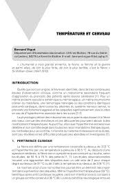 Lors du coronavirus, la fièvre est souvent d'intensité basse à moyenne et se. Http Www Mapar Org Article Pdf 1133 Temp C3 A9rature 20et 20cerveau Pdf