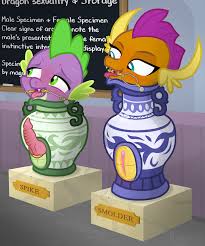 2343349 - explicit, semi-grimdark, artist:icaron, smolder, spike, dragon,  g4, acrotomophilia, amputee, blushing, body modification, bondage, cartoon  physics, classroom, cockring, display, dragon dick, dragoness, encasement,  female, foalcon, gag ...