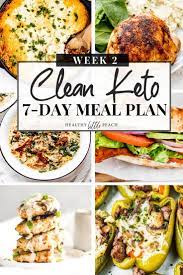 Free Clean Keto Meal Plan Week 2 In 2021 Easy Keto Meal Plan Healthy Weekly Meal Plan Easy Clean Eating Recipes