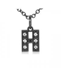 Quality royalty vector images with commercial license. Alphabet Charm Letter H In 18k Gold Black Rhodium With High Quality Diamonds