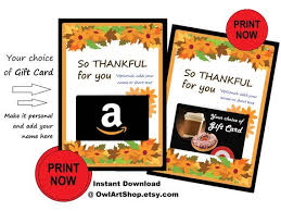 Thankful For You Gift Card Holder Thanksgiving Card Amazon Card Holder Target Or Other Gift Card Nanny Diy Printabl Gift Card Holder Amazon Card Gift Card