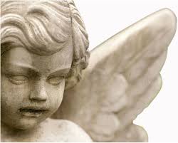 Wee Blue Coo Photo Detail Statue Cherub Angel Stone Catholic Wall Art Print  : Amazon.co.uk: Home & Kitchen