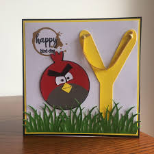 Birthday Card For My 7 Year Old Who Is Obsessed With Angry Birds Happy Bird Day Birthday Cards Kids Cards