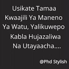Wendawazimu walipanda basi la ghorofa wengine juu na wengine chini. Funny Quotes Za Kiswahili Manny Quote